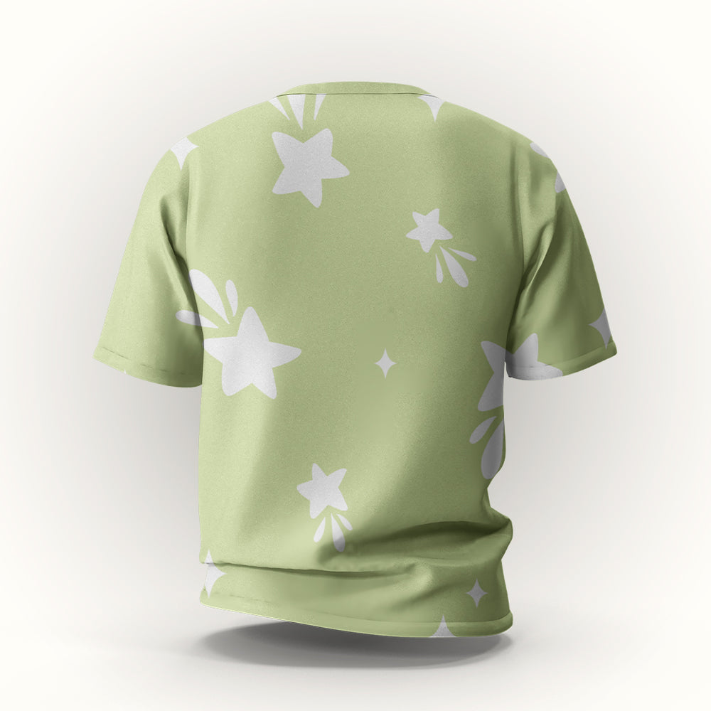 Cotton T-shirt Witth Star Pattern - MARTIZY
